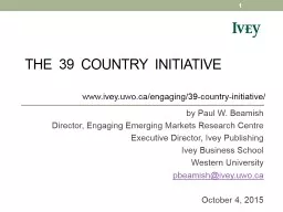 The  39  country  initiative