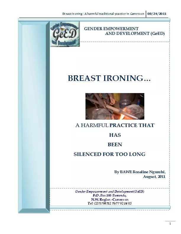 Breast Ironing : A