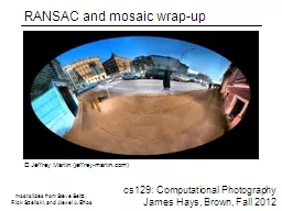RANSAC and mosaic wrap-up