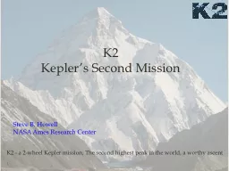 K2 Kepler’s Second Mission