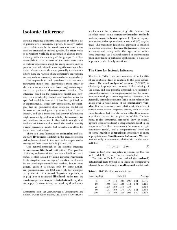 IsotonicInference