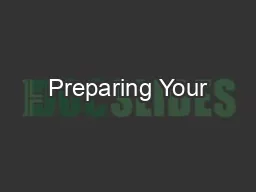 Preparing Your