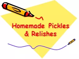 Homemade Pickles & Relishes
