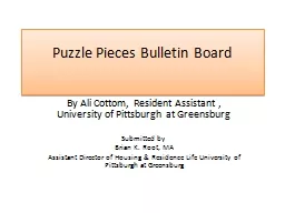   Puzzle Pieces Bulletin Board