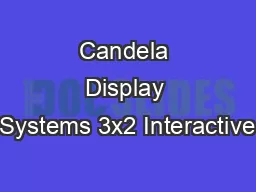 Candela Display Systems 3x2 Interactive