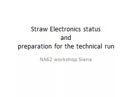 Straw Electronics status
