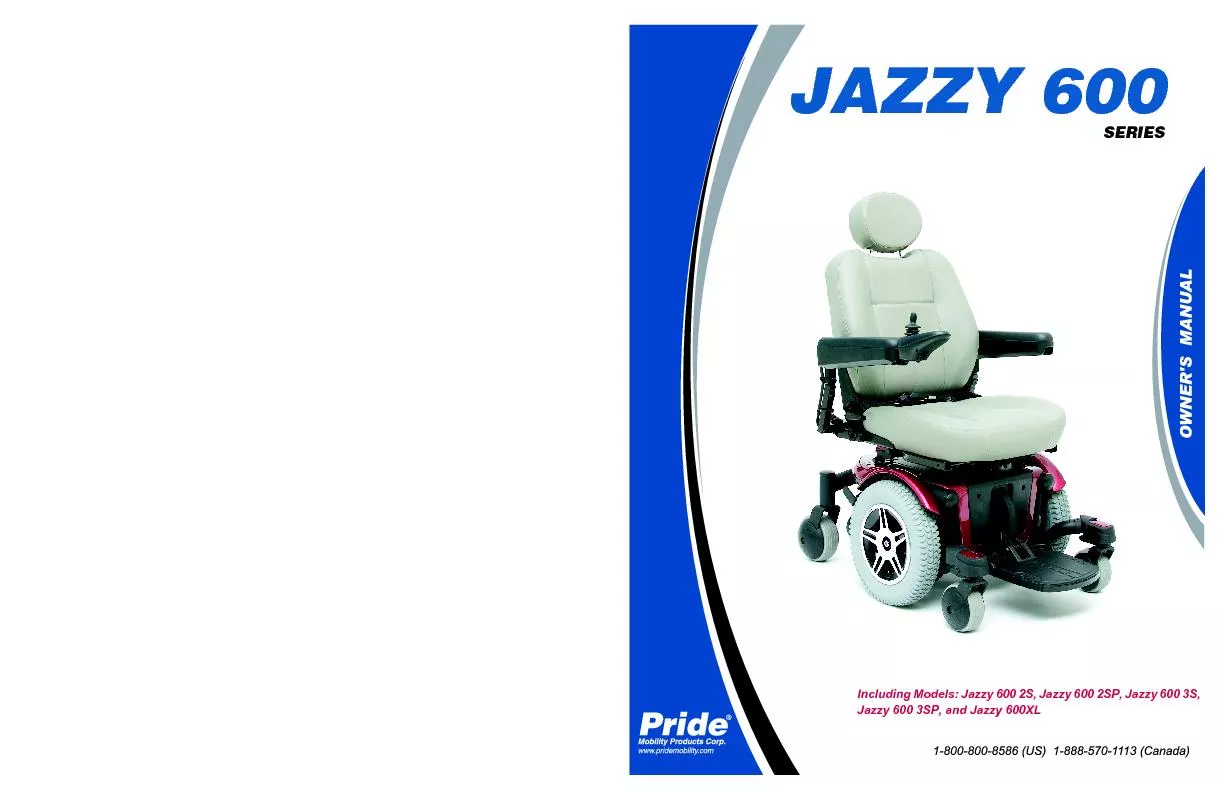 Jazzy 600 Series           www.pridemobility.com         3I.INTRODUCTI