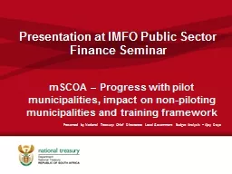 Presentation at IMFO Public Sector Finance Seminar