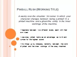 Pinball Rush (Working Title)