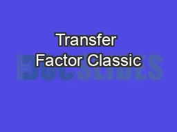 Transfer Factor Classic