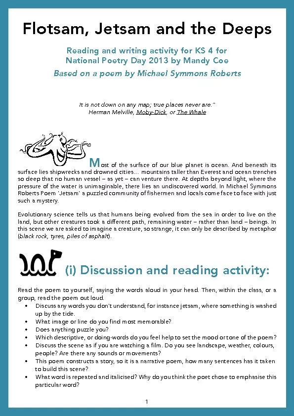 Reading and writing activity for KS 4 for