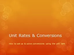 Unit Rates & Conversions