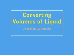 Converting Volumes of Liquid