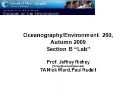 Oceanography/Environment 260, Autumn 2009