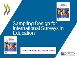 Sampling Design for International Surveys in Education