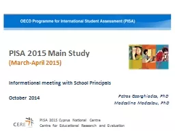 PISA 2015 Main Study