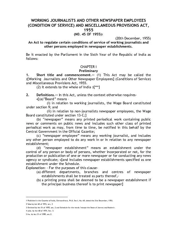 (CONDITION OF SERVICE) AND MISCELLANEOUS PROVISIONS ACT, (N0. 45 OF 19