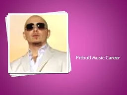 Pitbull Music Career