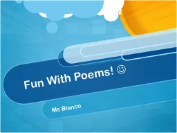 Fun With Poems!