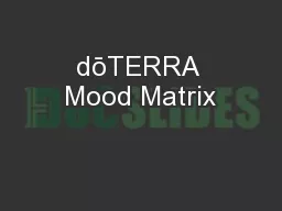 dōTERRA Mood Matrix