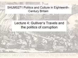5HUM0271 Politics and Culture in Eighteenth-Century Britain