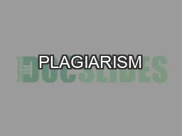 PLAGIARISM