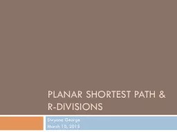 Planar Shortest Path & r-Divisions