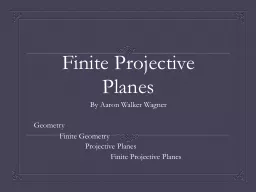 Finite Projective Planes