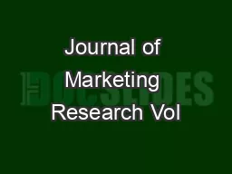 Journal of Marketing Research Vol