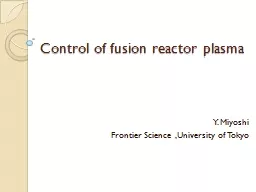 Control of fusion reactor plasma