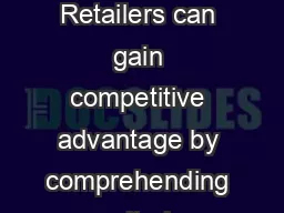 An RIS White Paper Driving Profitability Through Assortment Optimization Retailers can