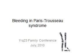 Bleeding in Paris-Trousseau syndrome