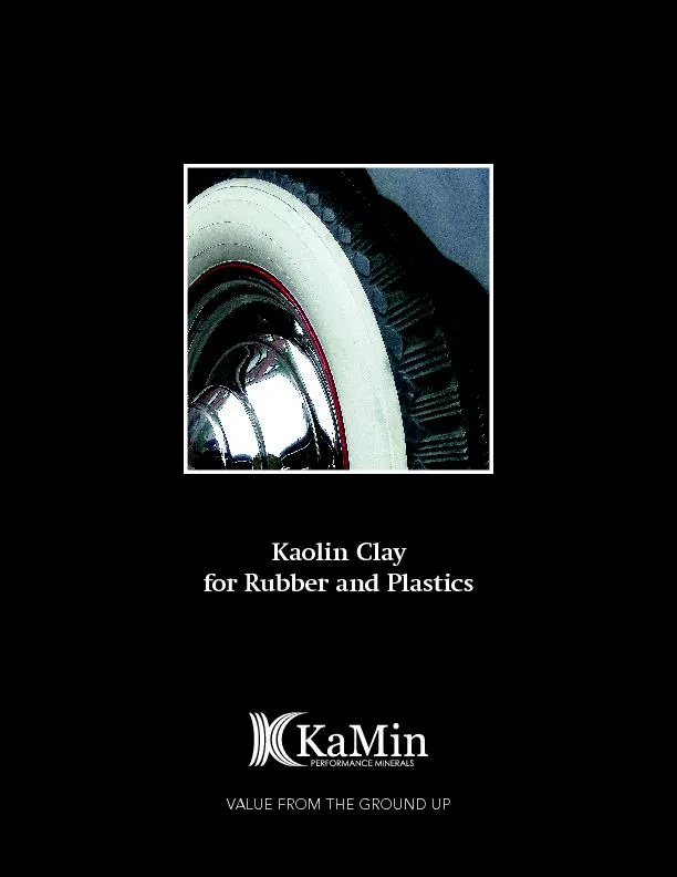 Kaolin Clay for Rubber and Plastics