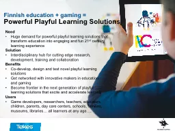 Finnish education + gaming =