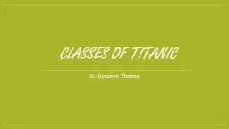 Classes of Titanic