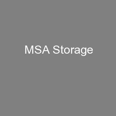 MSA Storage