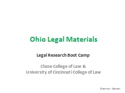 Ohio Legal Materials