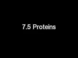 7.5 Proteins