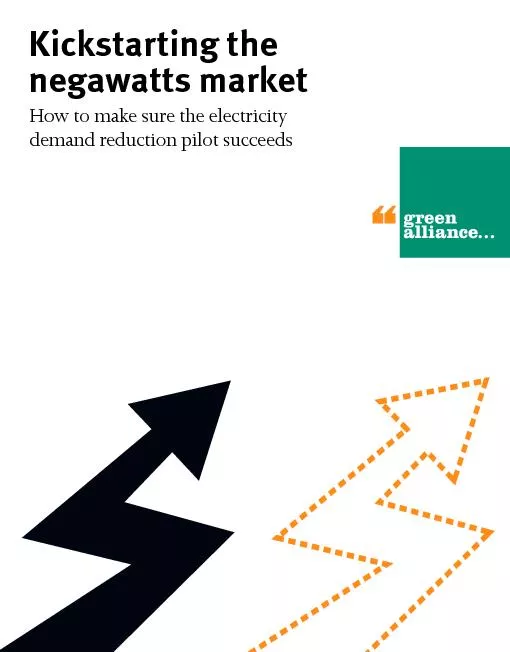 Kickstarting the negawatts marketHow to make sure the electricity dema
