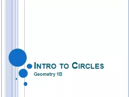 Intro to Circles