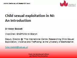 Child sexual exploitation in NI: