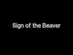 Sign of the Beaver