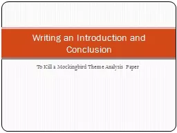 To Kill a Mockingbird Theme Analysis Paper