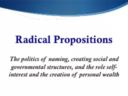 Radical Propositions