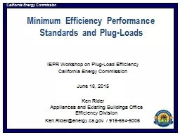 Minimum Efficiency Performance Standards and Plug-Loads