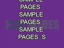 SAMPLE PAGES  SAMPLE PAGES  SAMPLE PAGES  S
