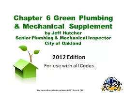 Chapter 6 Green Plumbing
