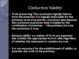 Deductive Validity