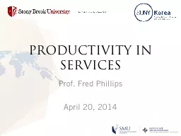 Productivity in Services