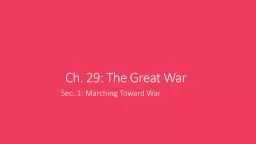 Ch. 29: The Great War